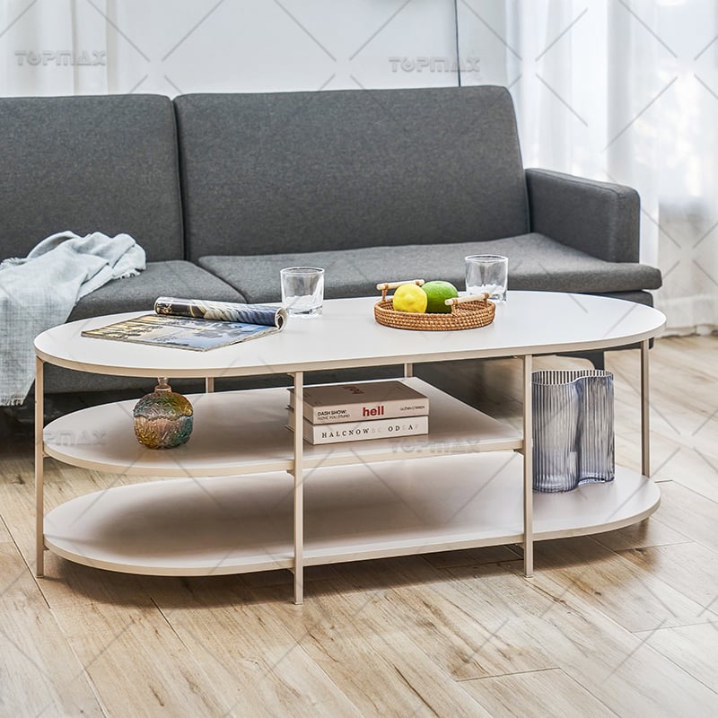 All Modern Coffee Table Oval Small Wood Coffee Table Flat Packing 62303E