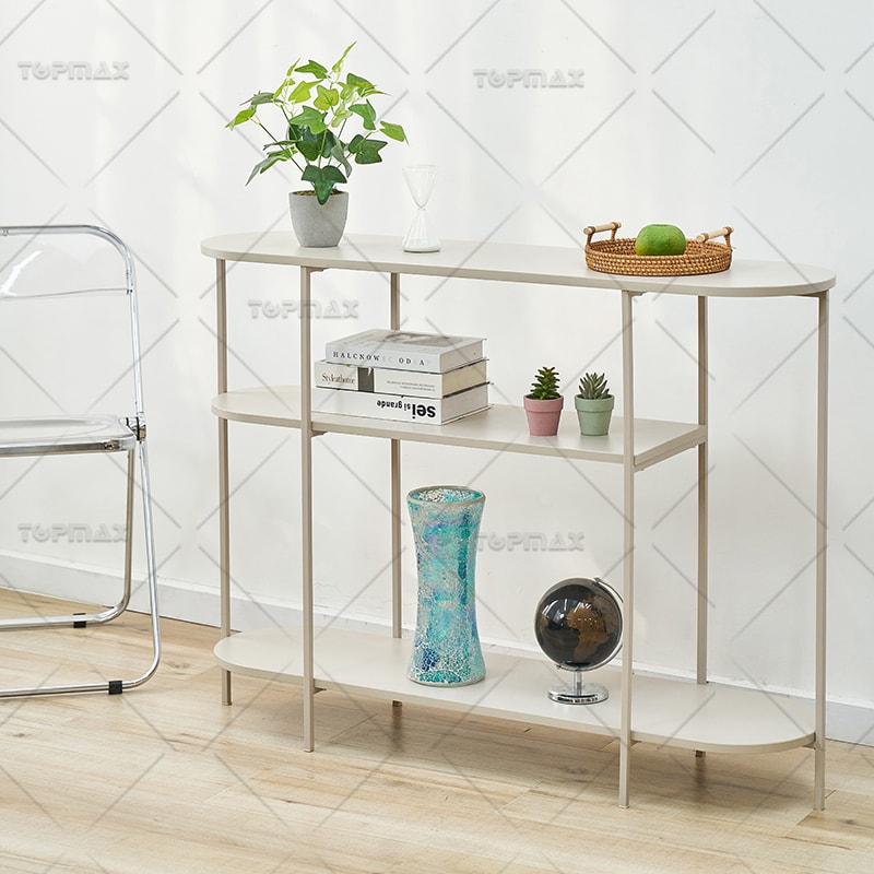 3 Layer MDF Shelving Versatile Storage Small White Shelf Stable 62303C