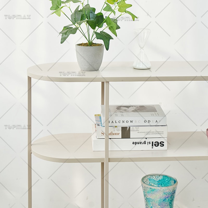 3 Layer MDF Shelving Versatile Storage Small White Shelf Stable 62303C