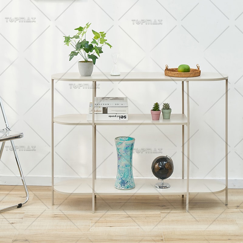 3 Layer MDF Shelving Versatile Storage Small White Shelf Stable 62303C