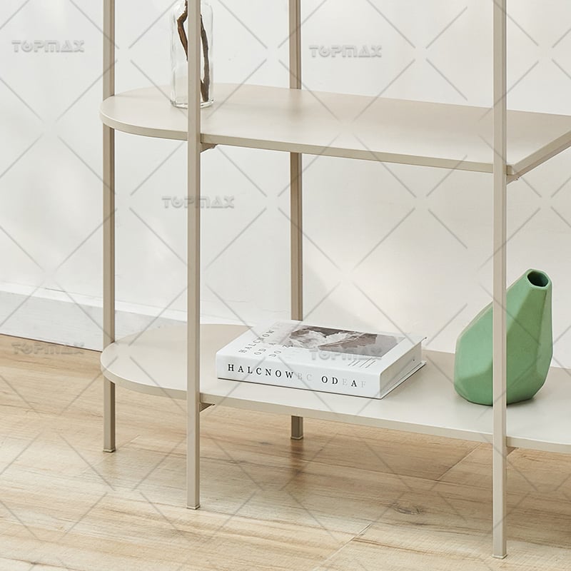 Functional 4 Tier Shelving Unit Rounded Edge Steel Shelf Rack 62303D