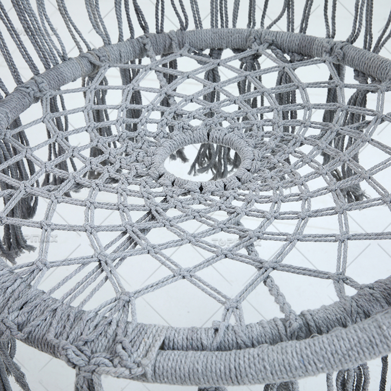 Single Hammock Handmade Weaving Garden Hammock Chair with Fringe 68429F