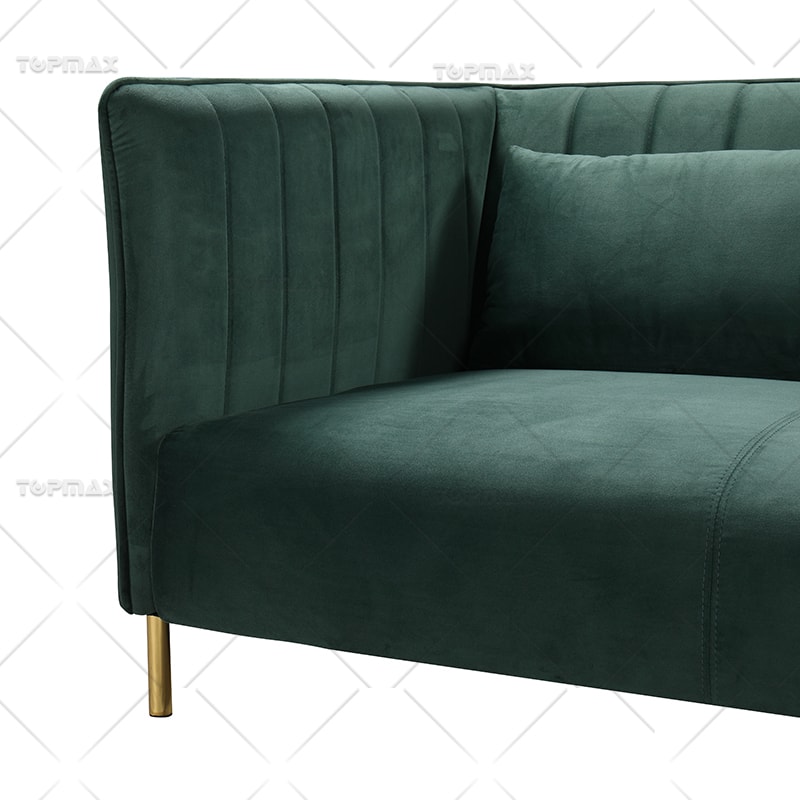 Living Room Sofa Fabric Modern 3 Seater Sofa with Two Pillows 72425-3
