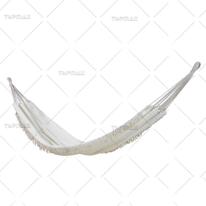 White Hammock Cloth Hammock with Easy Portable Leather Handle Packing 68660-F