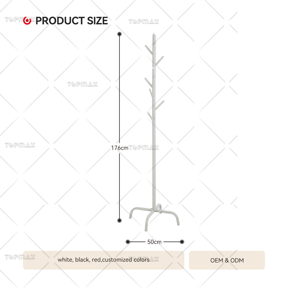 Lower Price Metal Coat Rack Stand 8 Hooks Stylish Design 22039
