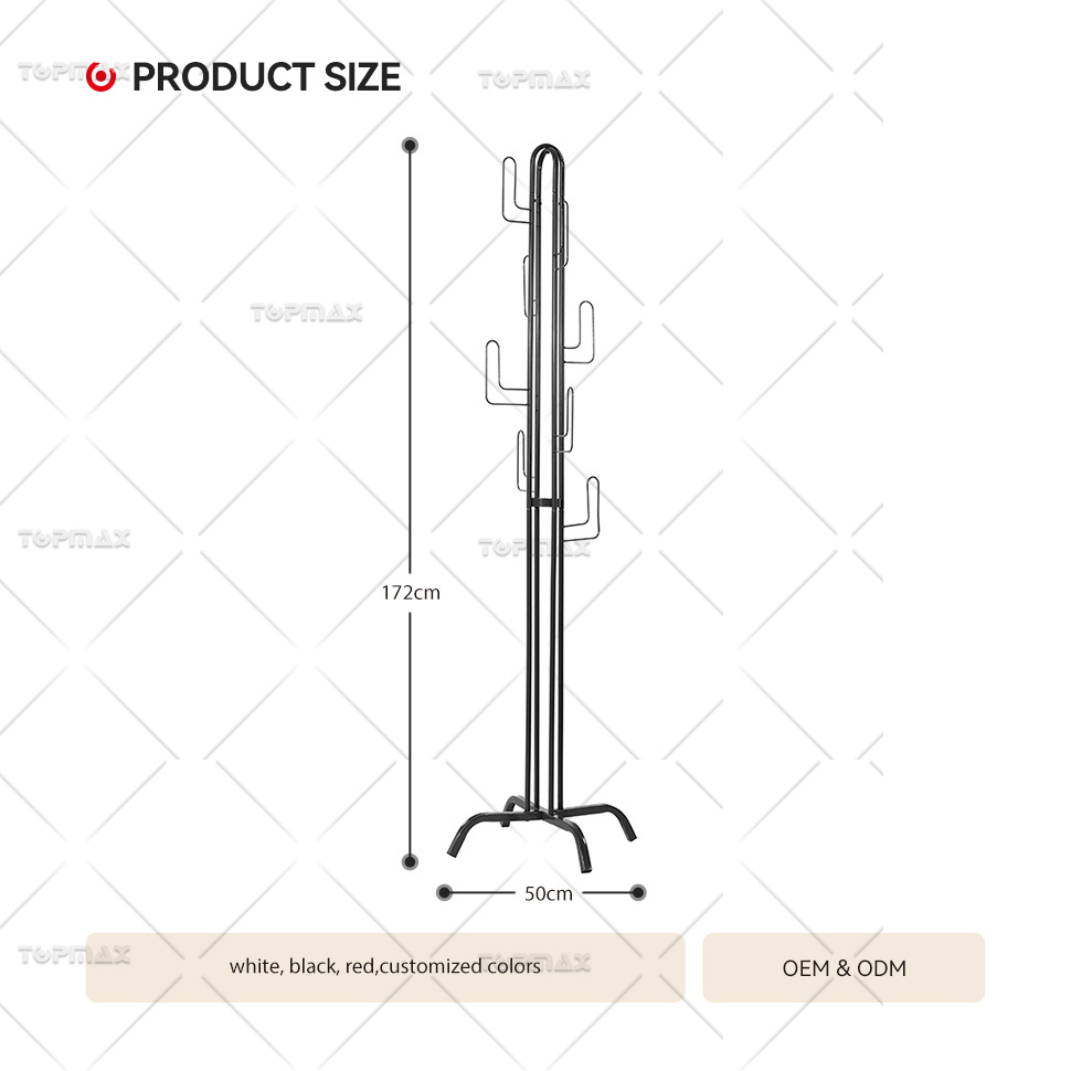 Metal Coat Rack Coat Hook Rack with 8 Hooks 22794B