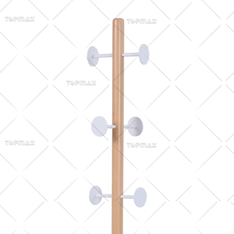 Modern Coat Hooks sturdy Beech Wood Body Coat Stand Marble Base 22006A