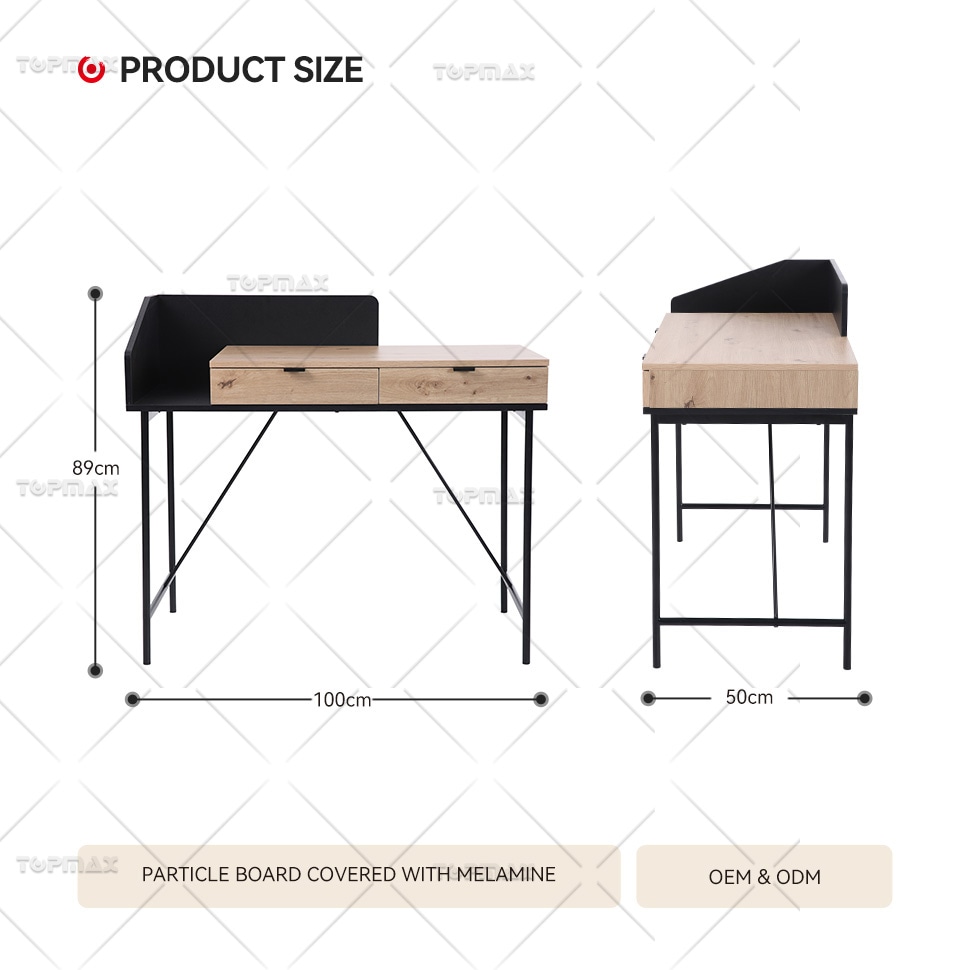 Modern Home Desk Computer Stand Table Two Drawers With Large Storage Capacity 27792