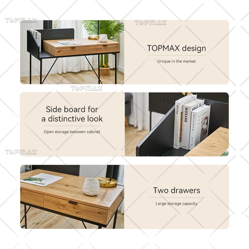 Modern Home Desk Computer Stand Table Two Drawers With Large Storage Capacity 27792