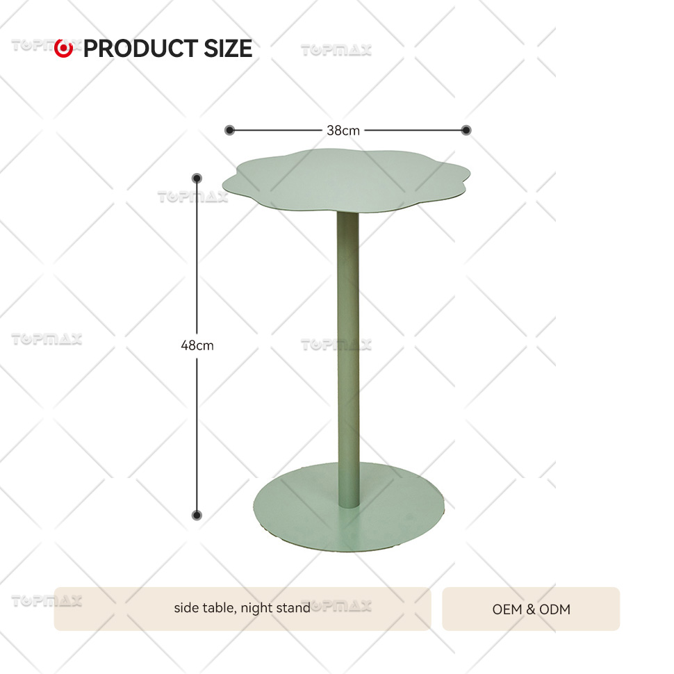 Small Narrow Side Table Steel Simple Side Table Stable 62305B-42X42